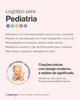 Logotipo médico infantil para pediatras com visual premium e delicado