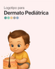Logotipo exclusivo para dermatologia pediátrica, com traço profissional e arte autoral para médicos especialistas
