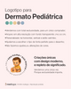 Logotipo exclusivo para dermatologia pediátrica, com traço profissional e arte autoral para médicos especialistas