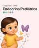 Logotipo médico exclusivo para endocrinologia pediátrica com arte personalizada