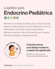 Logotipo médico exclusivo para endocrinologia pediátrica com arte personalizada