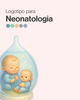 Logotipo médico autoral para neonatologia pediátrica com traços delicados