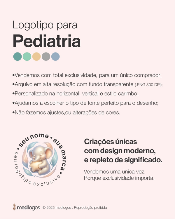Logotipo para clínica pediátrica com visual profissional e exclusivo