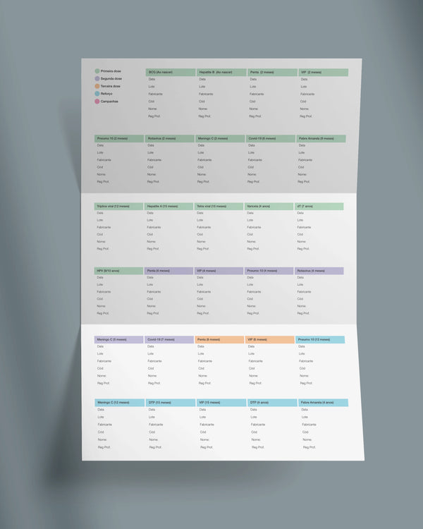 Cartão de vacina infantil