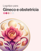 Logotipo conceitual para ginecologistas e obstetras com elementos simbólicos refinados