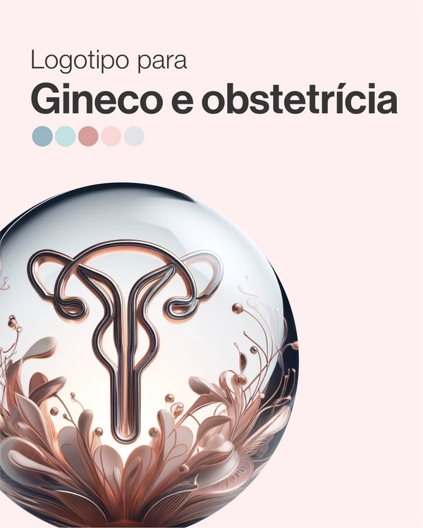 Logotipo exclusivo de ginecologia e obstetrícia com design autoral e estética sofisticada