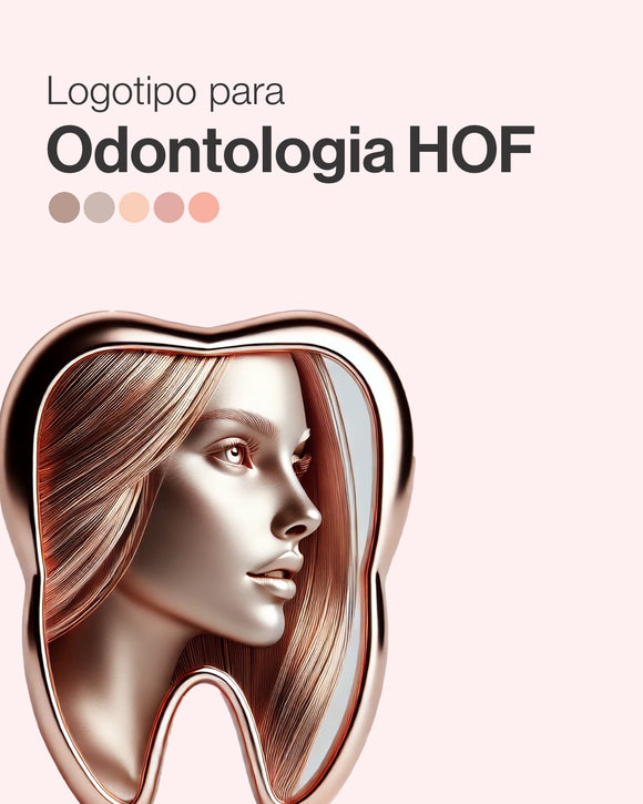 Logotipo para odontologia e harmonização HOF