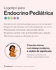 Logo autoral para endocrinologistas pediátricos com design leve e moderno