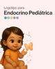 Logo autoral para endocrinologistas pediátricos com design leve e moderno