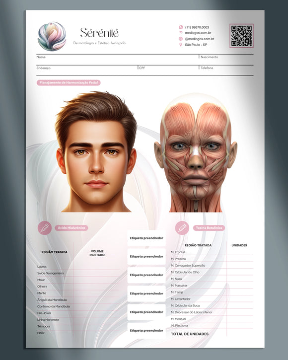 Planejamento de Injetáveis masculino harmonização facial