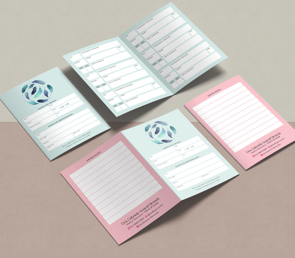 Caderneta de manejo clínico para aves silvestres veterinária | Ficha de controle para veterinária de animais exóticos