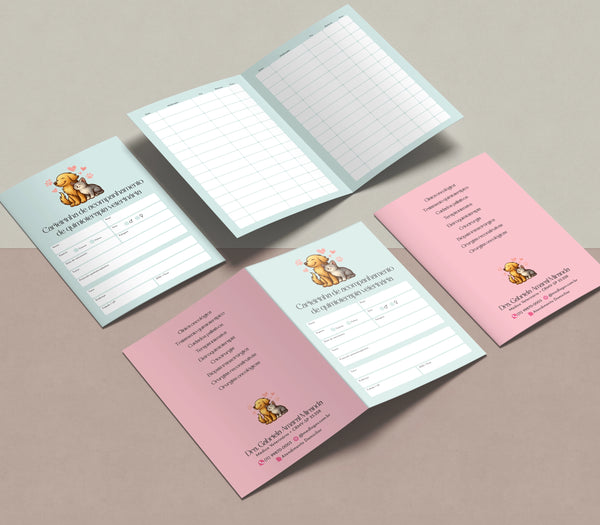 Carteirinha de acompanhamento de sessões de quimioterapia para animais | Controle de tratamento oncológico veterinário - Med Logos