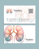 Cartão de apresentação premium para nefrologista, cantos retos - Med Logos® Gráfica Médica Especializada.