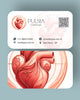 Cartão médico para cardiologia, impressão premium.