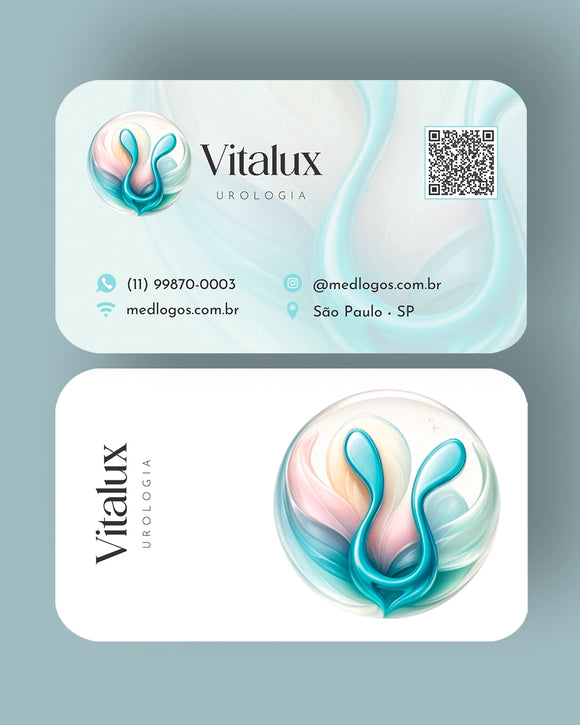 Cartão de visita premium personalizado para urologia