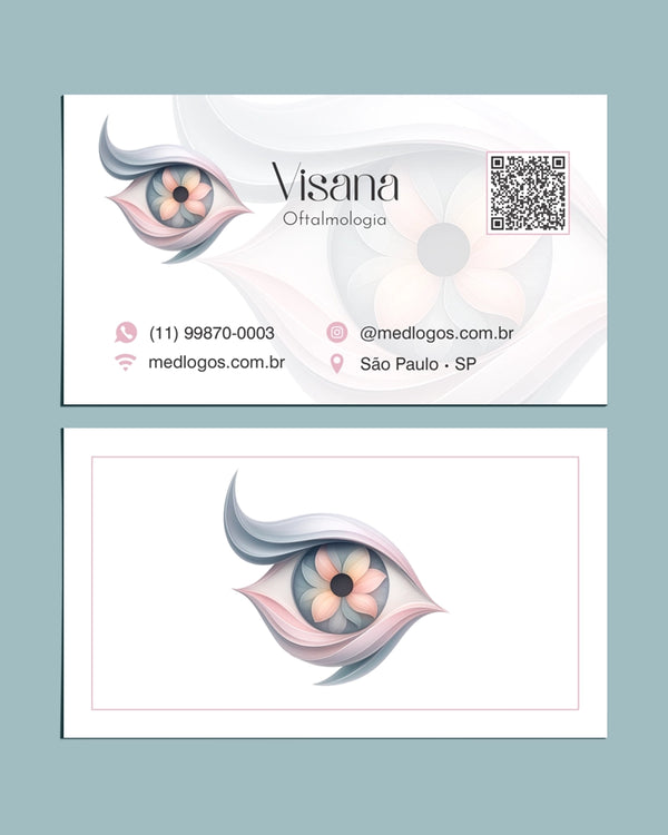 Cartão de visita oftalmologia - impressão premium e design profissional.