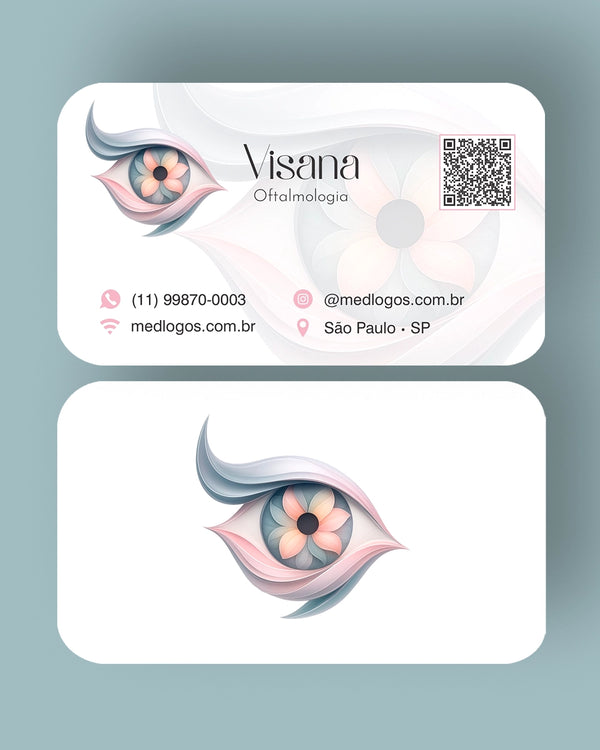 Cartão de visita oftalmologia - impressão premium e design profissional.
