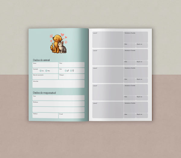 Carteira de controle de dor crônica em cães com escala de gravidade | Acompanhamento de tratamento para dor em pets - formulário veterinário