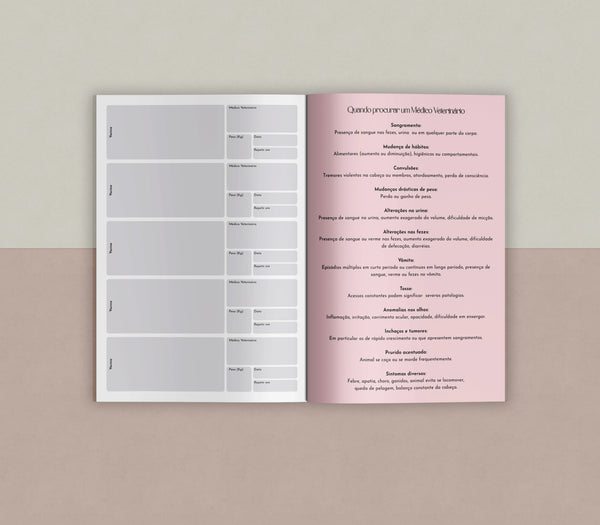 Cartão de vacina pet passaporte