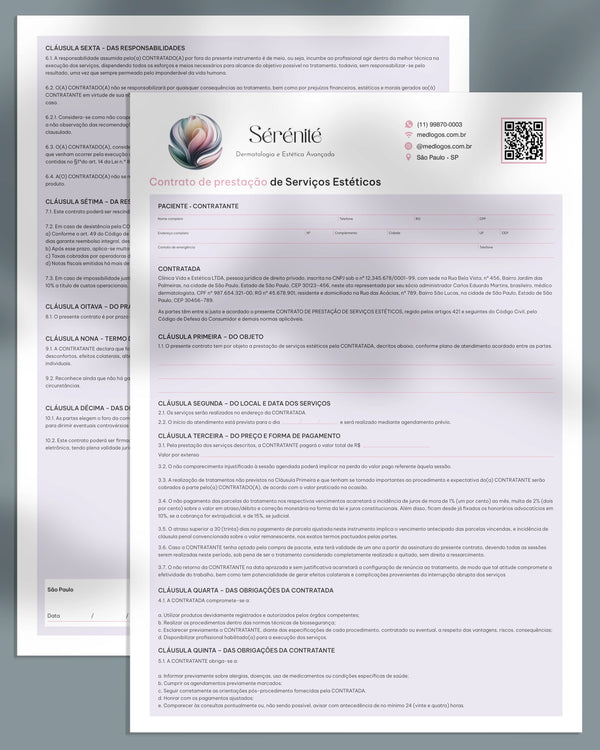 Contrato completo para estética avançada