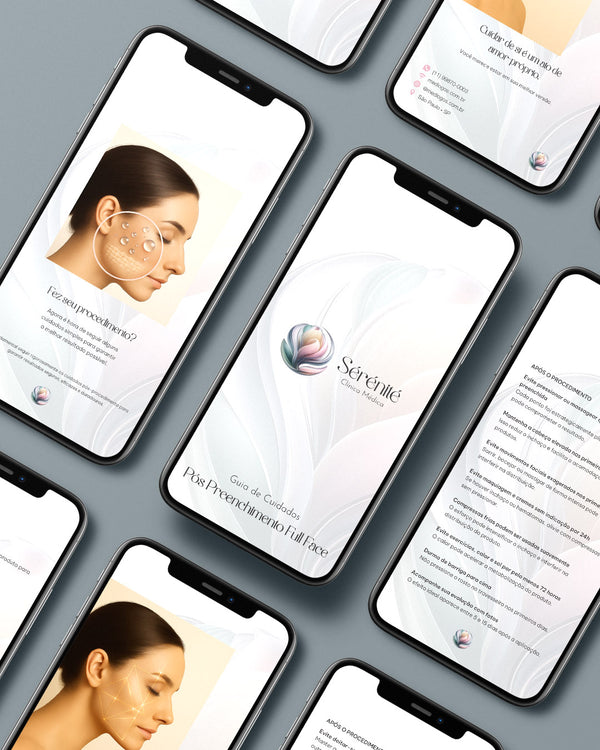 Guia de cuidados pós preenchimento full face em PDF