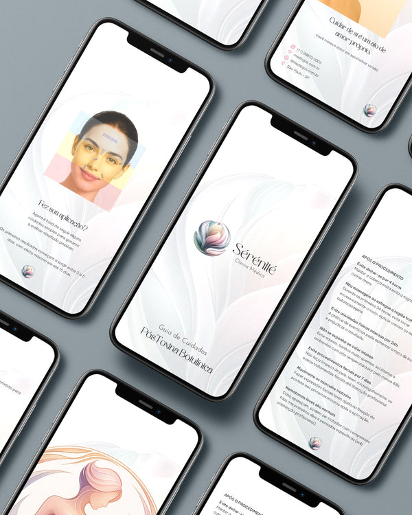 Guia digital personalizado de cuidados pós Botox para estética avançada