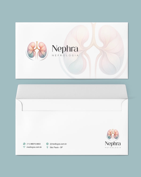 Envelope ofício personalizado para nefrologistas - Med Logos® Gráfica médica especializada. Impressão premium.