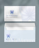 Envelope ofício para exames odontológicos, impressão prática e layout funcional.
