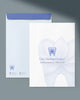 Envelope saco para exames odontológicos, impressão resistente e layout funcional.