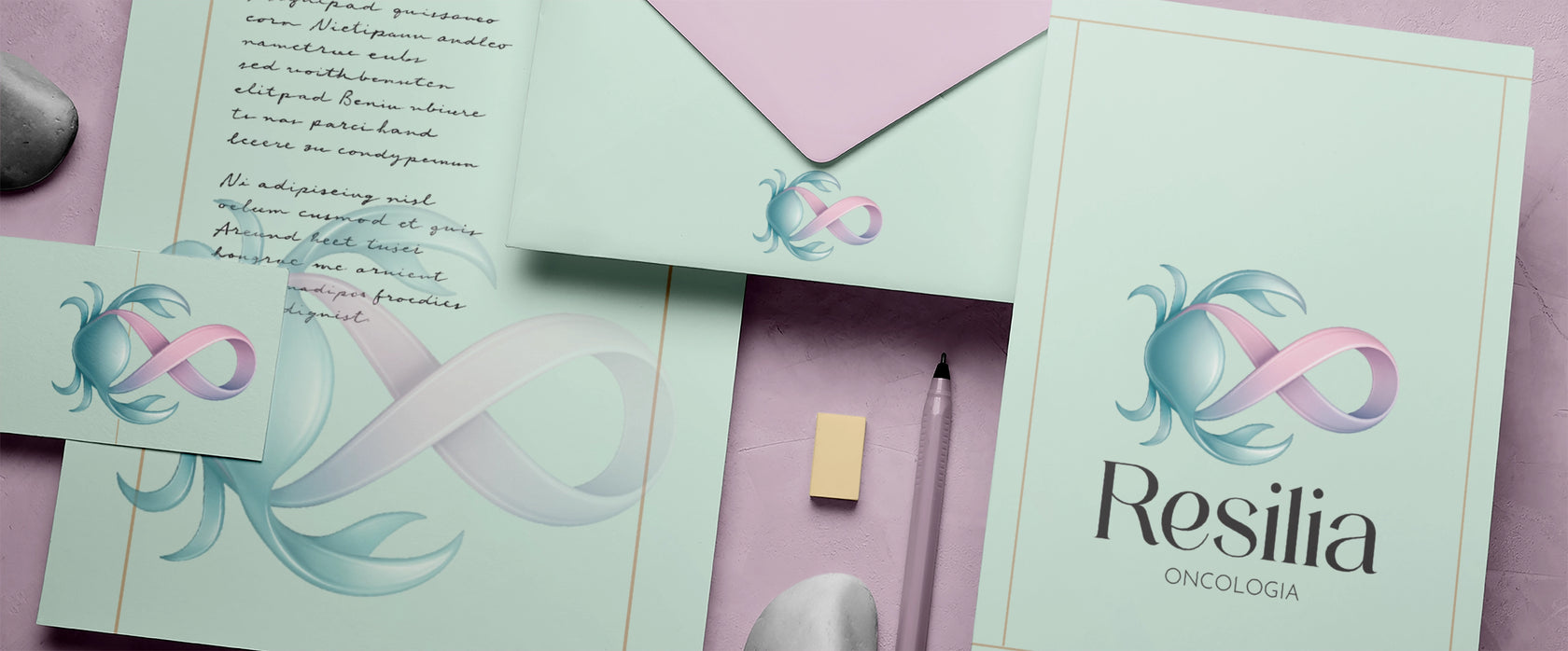 Logotipo exclusivo para oncologista com design elegante e moderno