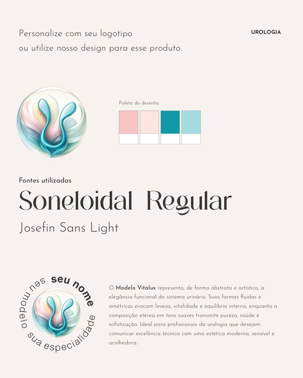 Coleção completa de papelaria personalizada para urologia, da gráfica médica de confiança Med Logos®. Inclui receituários, cartões, pastas, envelopes e mais.