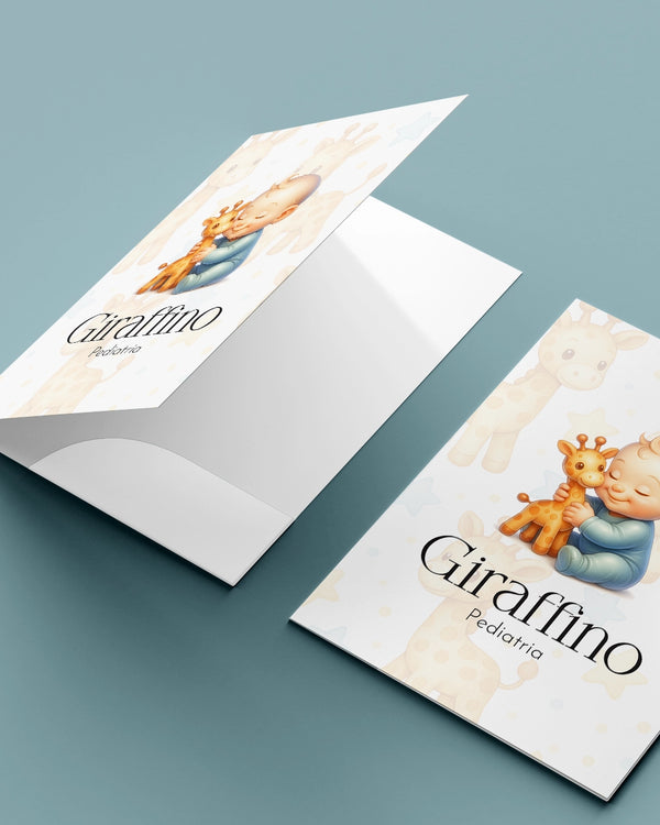 Pasta médica pediatria - impressão premium e layout funcional.