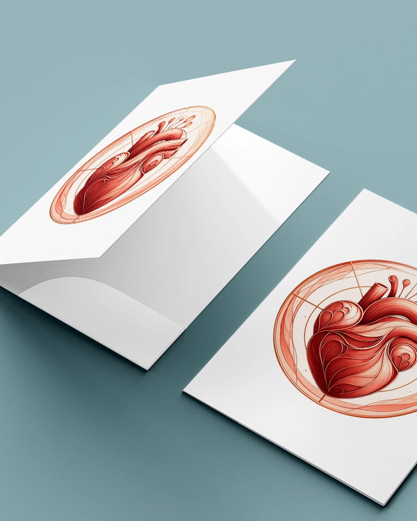 Pasta médica para cardiologia, impressão premium. Bolsa para exames.