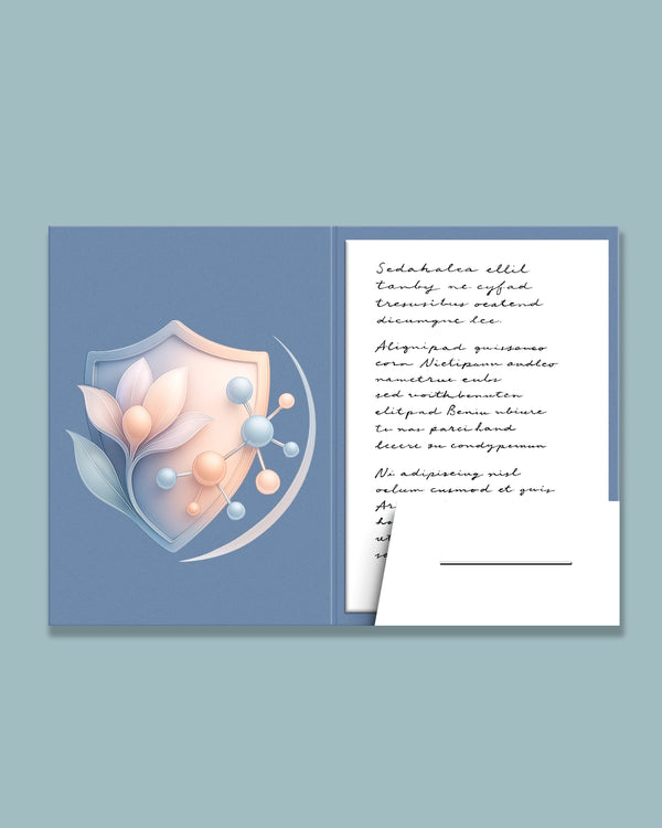 Pasta médica para alergologia e imunologia, impressão personalizada e profissional