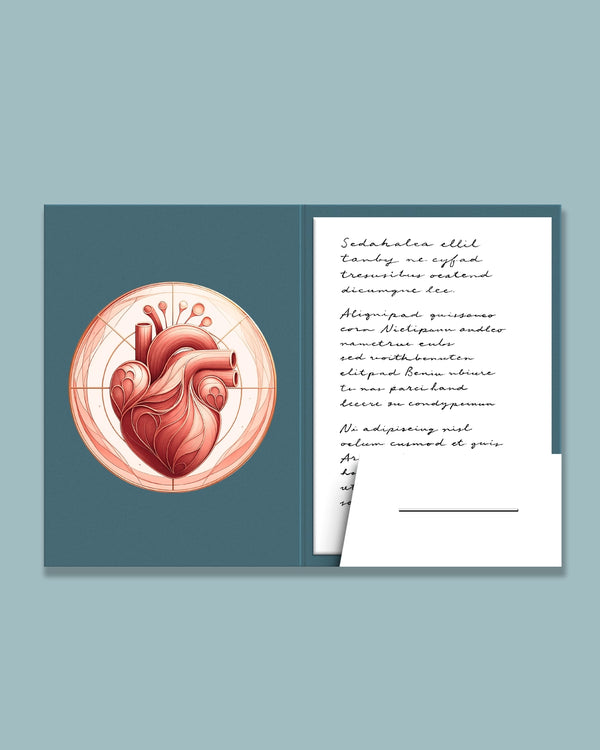 Pasta médica para cardiologia, impressão premium. Com Bolso.