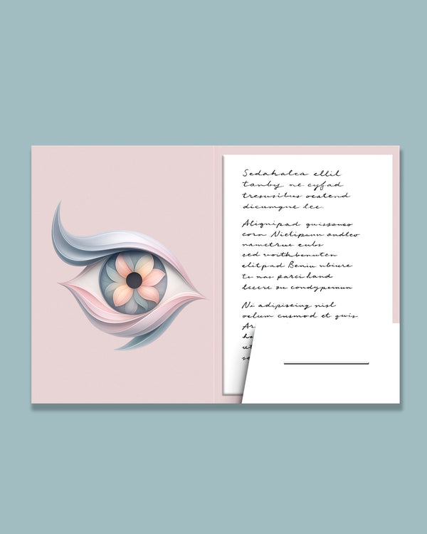 Pasta médica para oftalmologistas. Impressão premium e layout funcional para organização em clínicas e consultórios.