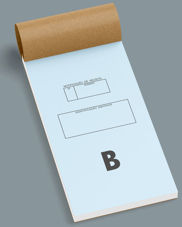 Notificação de receita B (Azul) para psiquiatras impressão gráfica