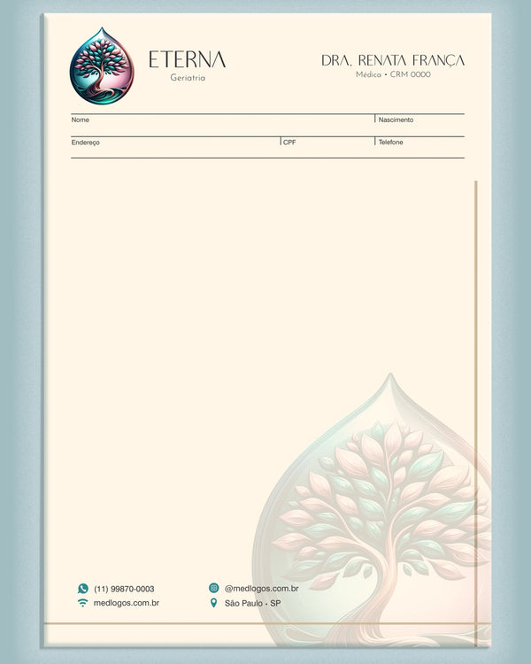 Blocos de receituário médico geriatria - impressão de qualidade para clínicas e consultórios.