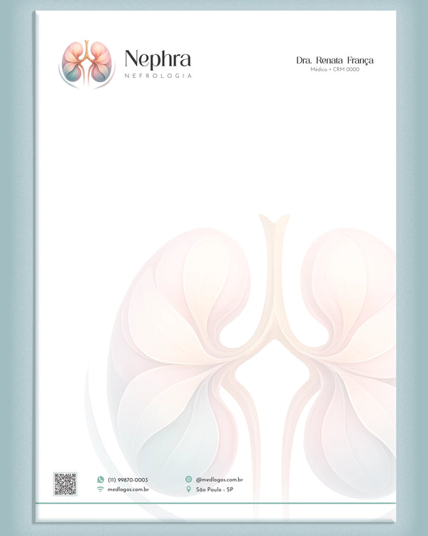 Bloco de receituário médico A4 para nefrologia - Med Logos® Gráfica Médica Especializada.