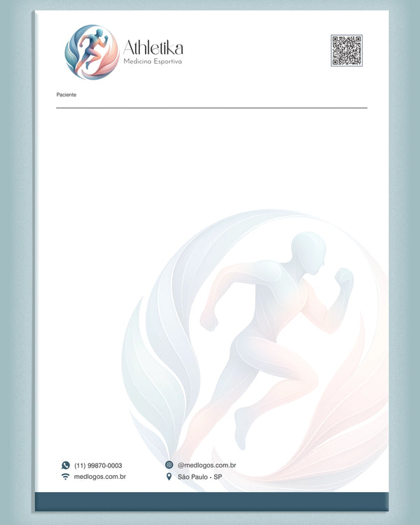 Receituário para impressora medicina esportiva - impressão premium e layout funcional.