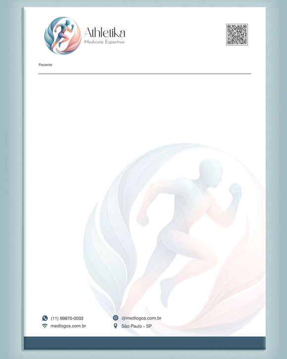 Blocos de receituário médico medicina esportiva - impressão de qualidade para clínicas e consultórios.