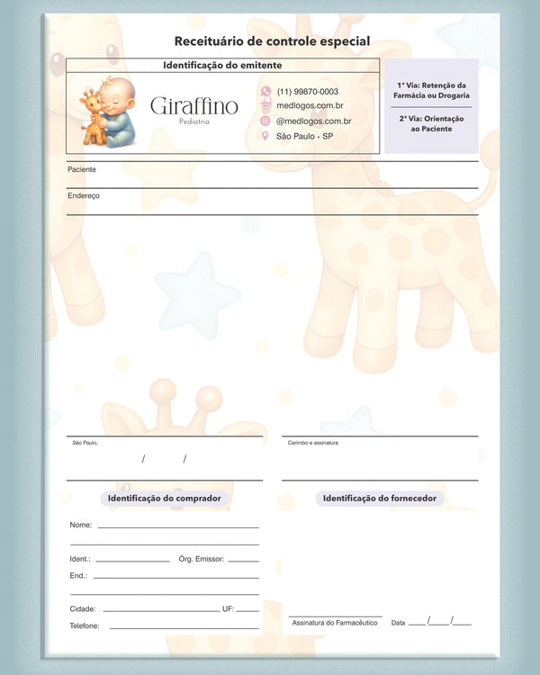 Receituário controle especial pediatria São Paulo - impressão confiável.