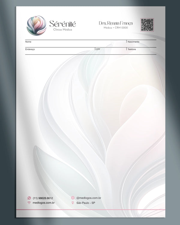 Blocos de receituário para psiquiatria, impressão premium.