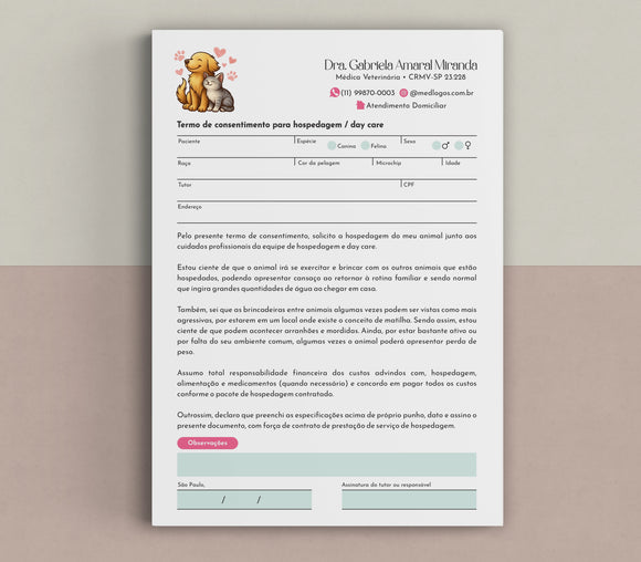Termo de consentimento para hospedagem pet • Vet Sitter
