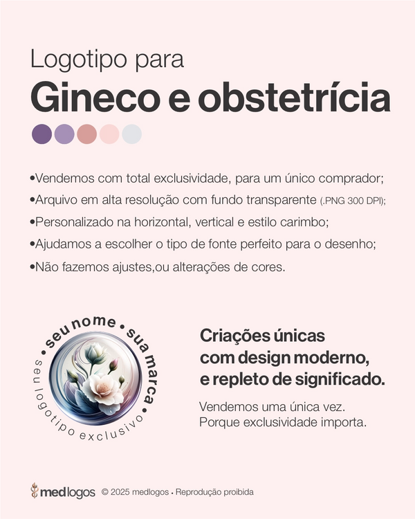Logotipo para ginecologia e obstetrícia 