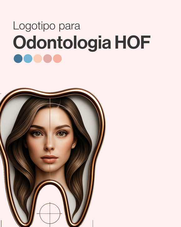 Logotipo para odontologia e harmonização HOF