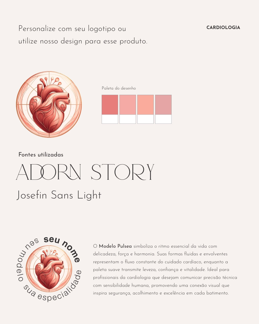 Solicitação de exames para cardiologia, impressão premium.