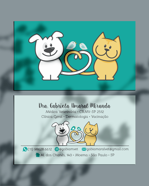 Cartão de visita veterinário