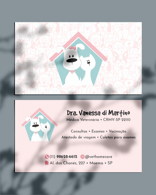 Cartão de visita veterinário