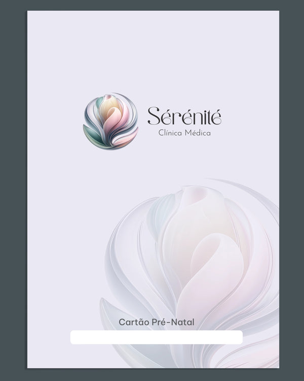 Cartão pré-natal personalizado. Impressão e design. Gráfica médica especializada.